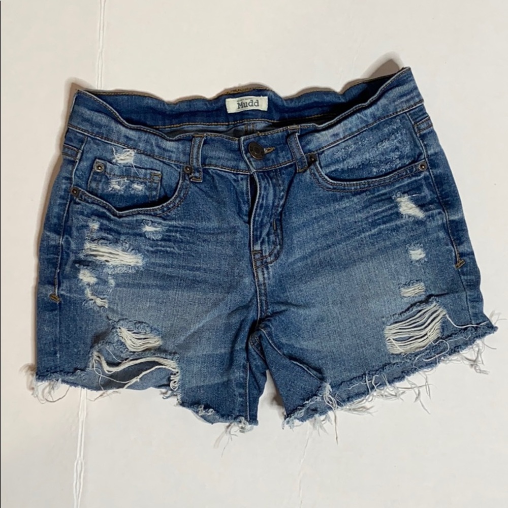 Mudd Distressed Cut-off Jean Shorts, Sz 7